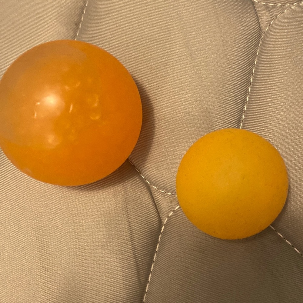 Good for learning. Squishy‘s. One small one big. Orbies.